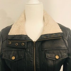 Black Aviator Jacket Sz M